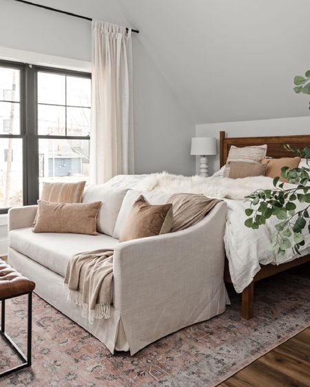 A studio space is the perfect opportunity for lush, cozy seating and sleeping spaces.

#LTKhome