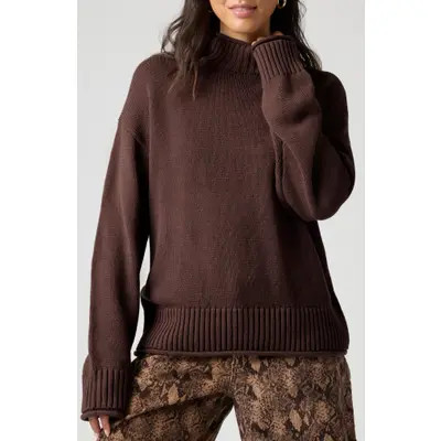 Florence by Mills Roll With It Mock Neck Sweater in Bonbon at Nordstrom, Size X-Large | Nordstrom