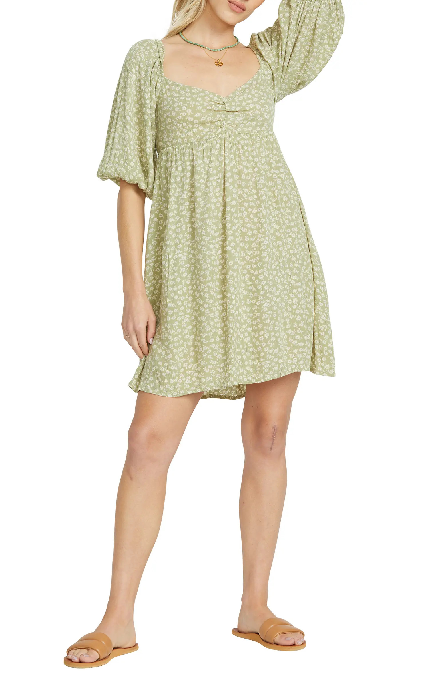Billabong Ray of Sun Floral Puff Sleeve Dress | Nordstrom | Nordstrom