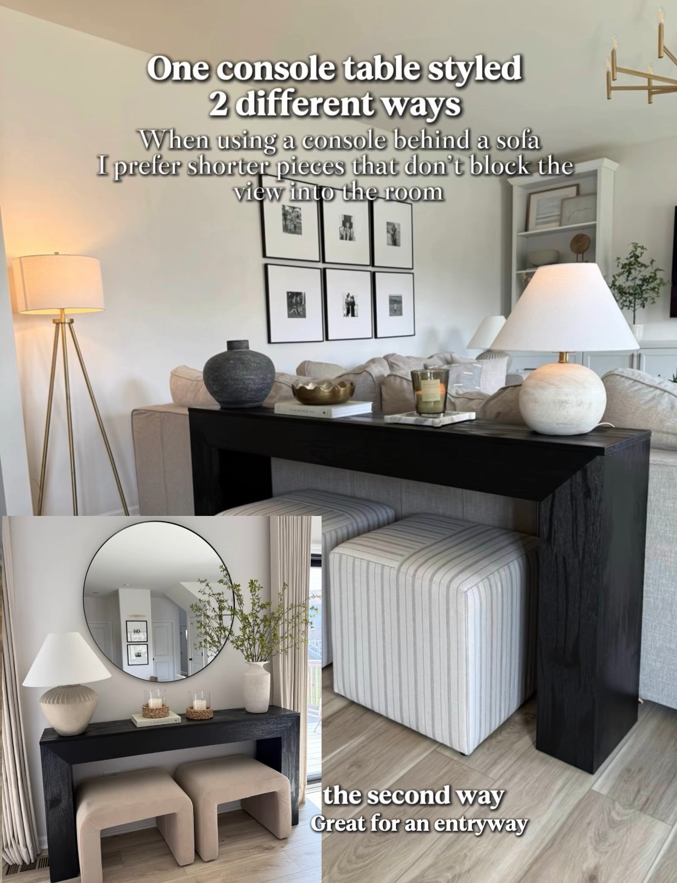 My favorite console table styled for behind a sofa or a large wall/entryway 

#LTKSaleAlert #LTKHome