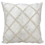 Silver Beaded Diamonds Throw Pillow (20"x20") - Nourison | Target