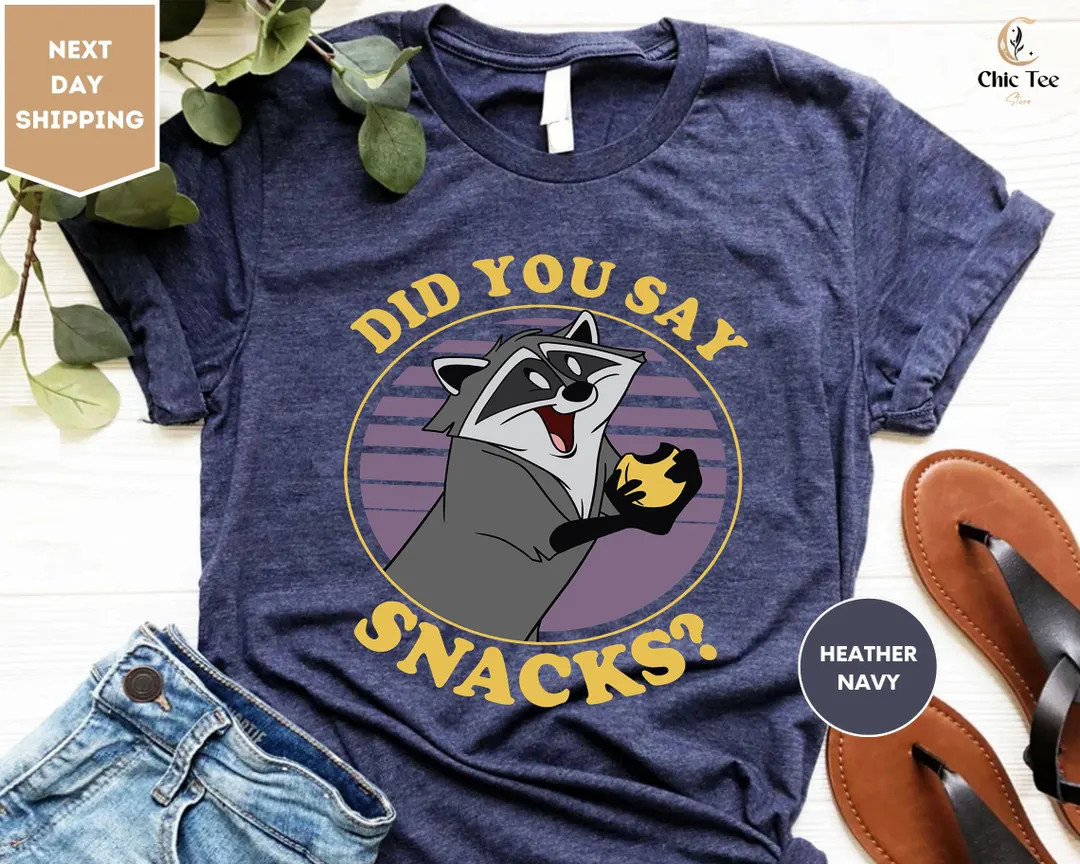 Did You Say Snacks Shirt, Magic Kingdom Shirt, Disney Raccoon Shirt, Funny Family Trip Shirt, Sna... | Etsy (US)