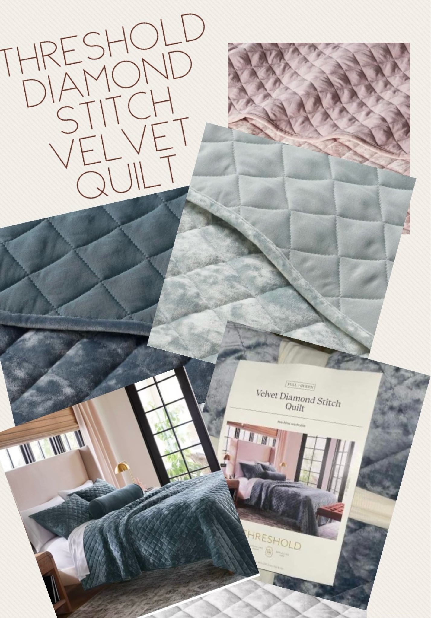 The softest quilt from Target!! Fall Bedding, Threshold bedding, Velvet quilt, Threshold Diamond stitch quilt, blue quilt, blue velvet bedding, target threshold 

#LTKSeasonal #LTKhome