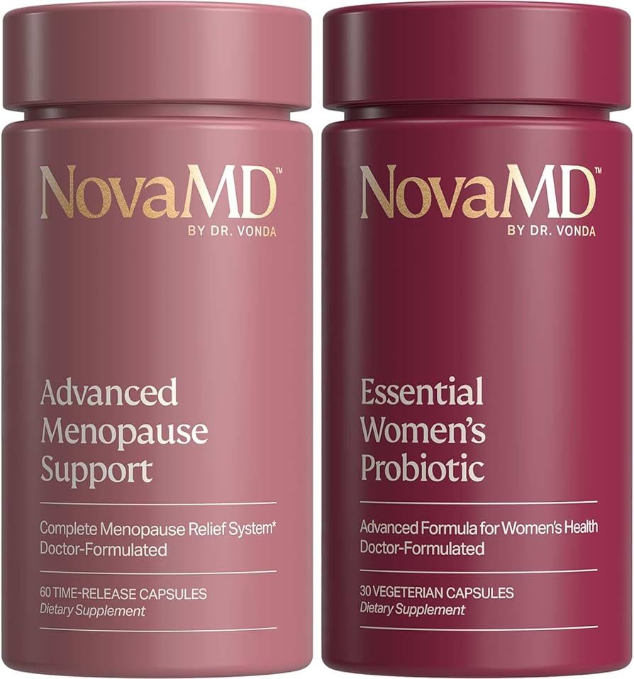 NOVAMD by Dr. Vonda Essential Gluten-Free Probiotics for Women by Dr. Vonda Menopause Supplement ... | Amazon (US)