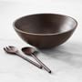 Dark Wood Salad Bowl & Servers | Williams-Sonoma