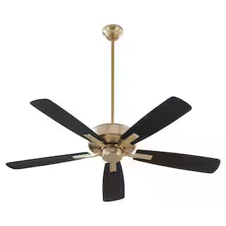 quorum Ovation 52 in. Aged Brass 5-Blades Ceiling Fan 4525-80 - The Home Depot | The Home Depot