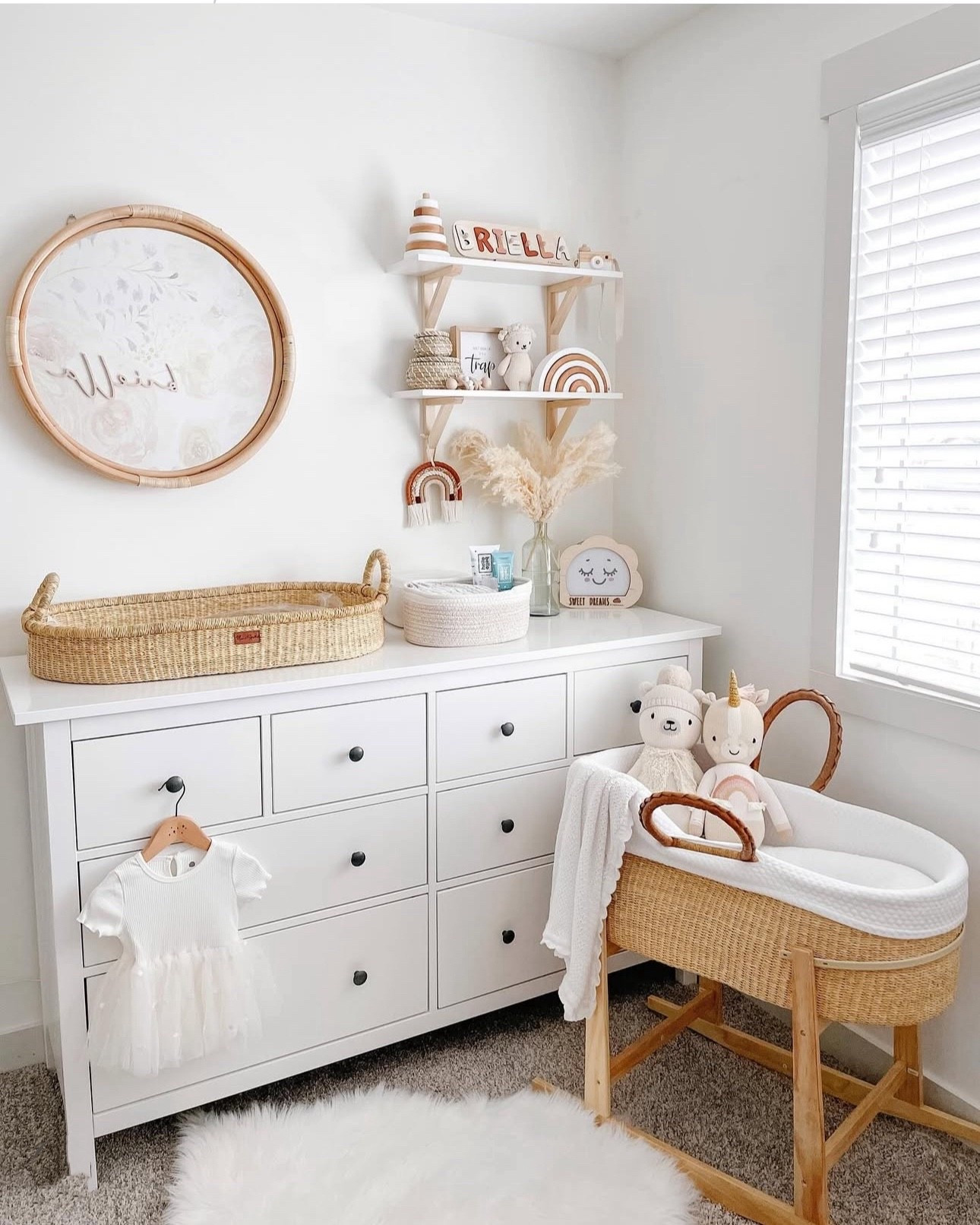 Nursery Room Inspo 💕

This Moses basket was absolutely perfect for the baby days 🤍 I remember Briella napping in it for hours. I still have it tucked away in storage 🥹

#LTKHome #LTKdayinmylife #LTKBaby