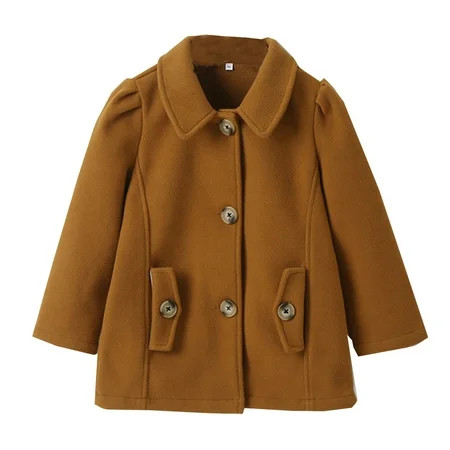 Fsqjgq Toddler Hooded Jacket Toddler Girls Winter Long Sleeve Warm Fleece Coat Jacket Solid Color fo | Walmart (US)