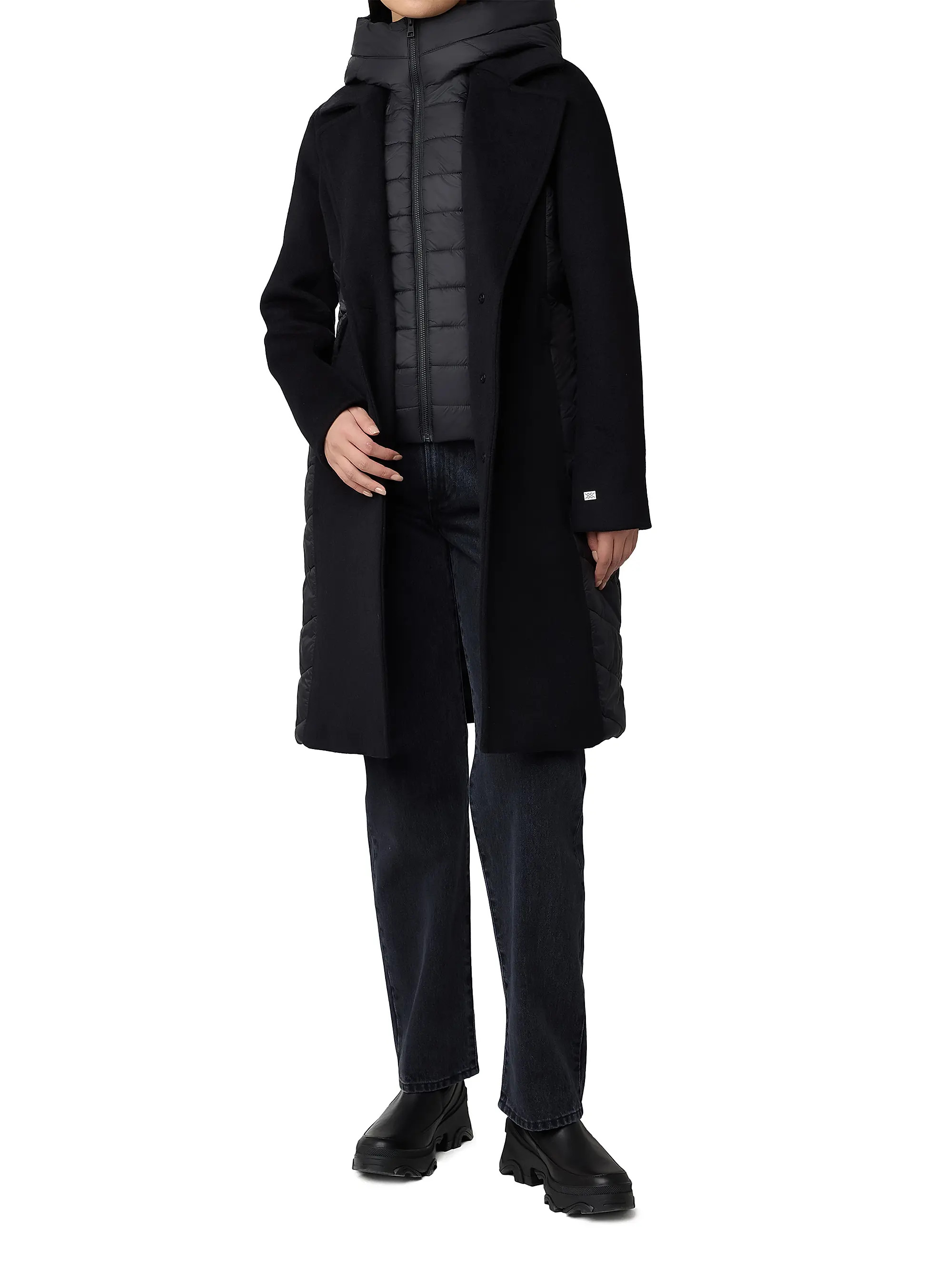 Adeline Puffer-Lined Wool Coat | Saks Fifth Avenue