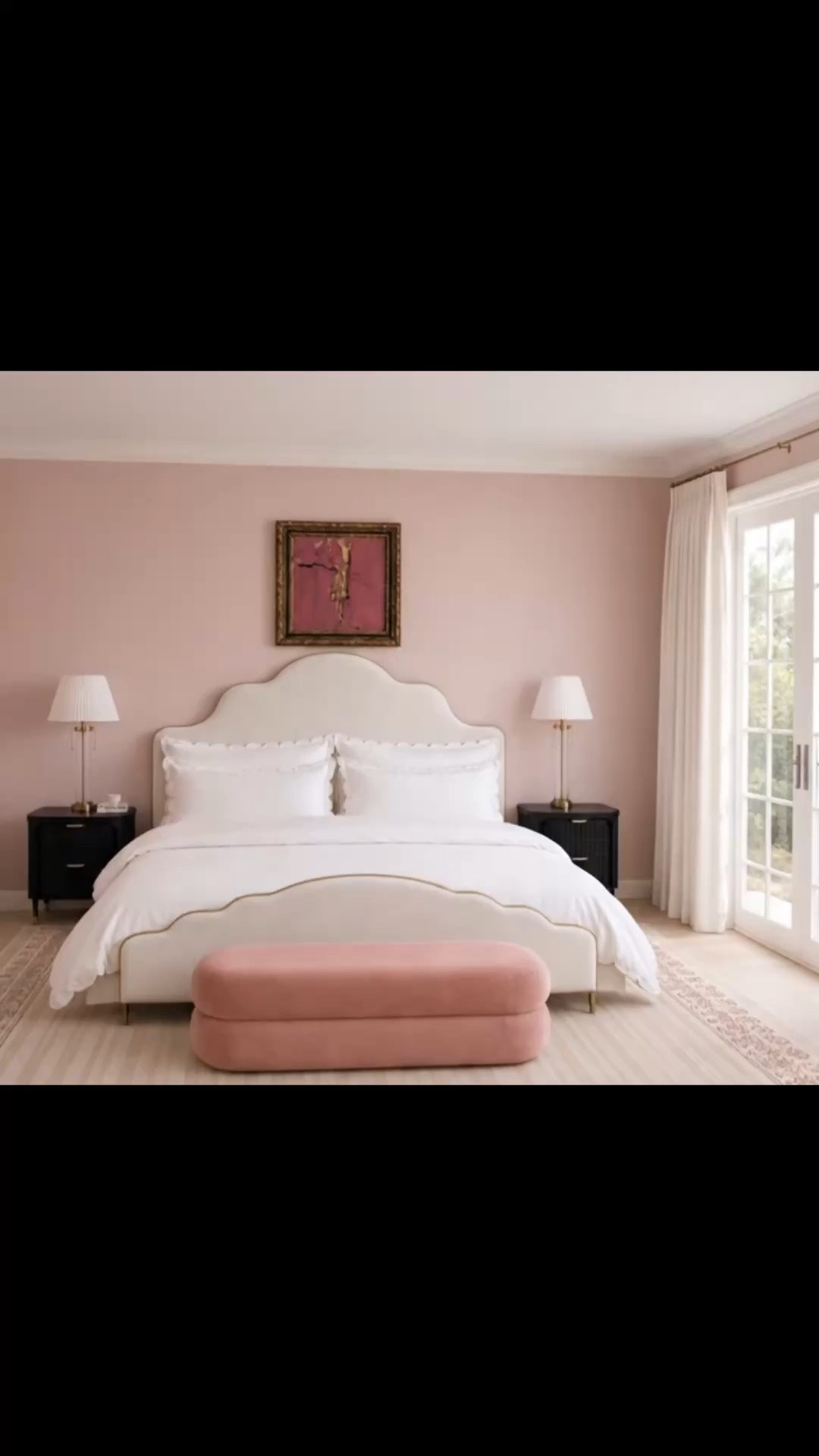 A bedroom should feel like a true retreat—a place to unwind, recharge, and rejuvenate.

The tailored drapery brings softness, height, and a quiet sense of sophistication to the room. Layered bedding, a sculptural bed, dark nightstands, warm table lamps, expressive art, a softly patterned rug, and the upholstered bench come together in a setting that feels polished, serene, and deeply restful.

#BedroomDesign #BedroomInspiration #BedroomRetreat #SophisticatedInteriors #BedroomRefresh #UpholsteredBed #BedroomBench #Nightstand #TableLamp #AreaRug #Bedding #Drapery #WallArt #ModernClassic #LTKHome

#LTKdayinmylife #LTKHome #LTKSaleAlert