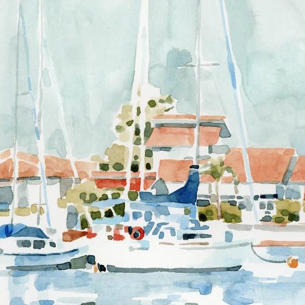 Beach Town Summer I by - Wrapped Canvas Painting | Wayfair North America