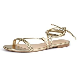 The Drop Women's Samantha Flat Strappy Lace-Up Sandal | Amazon (US)