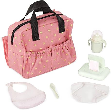 LullaBaby – Diaper Bag With Changing Mat – Storage Pockets & Supply Toys – Baby Doll Access... | Amazon (US)
