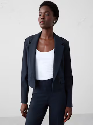 Ponte Short Blazer | Banana Republic Factory