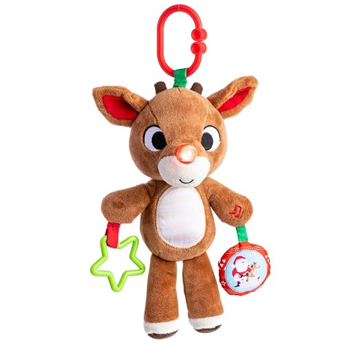 KIDS PREFERRED Rudolph The Red-Nosed Reindeer On The Go Teether Developmental Activity Toy, 12 inches , Brown | Amazon (US)
