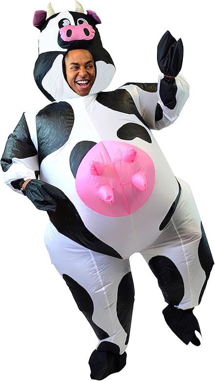 Spooktacular Creations Inflatable Costume Air Blow-up Deluxe Halloween Cow Costume - Adult Size (... | Amazon (US)