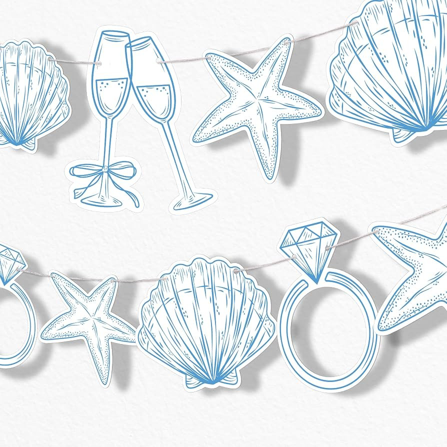Big Dot of Happiness Last Toast on The Coast Banner, Beach Bridal or Bachelorette Party Decor, 30... | Amazon (US)