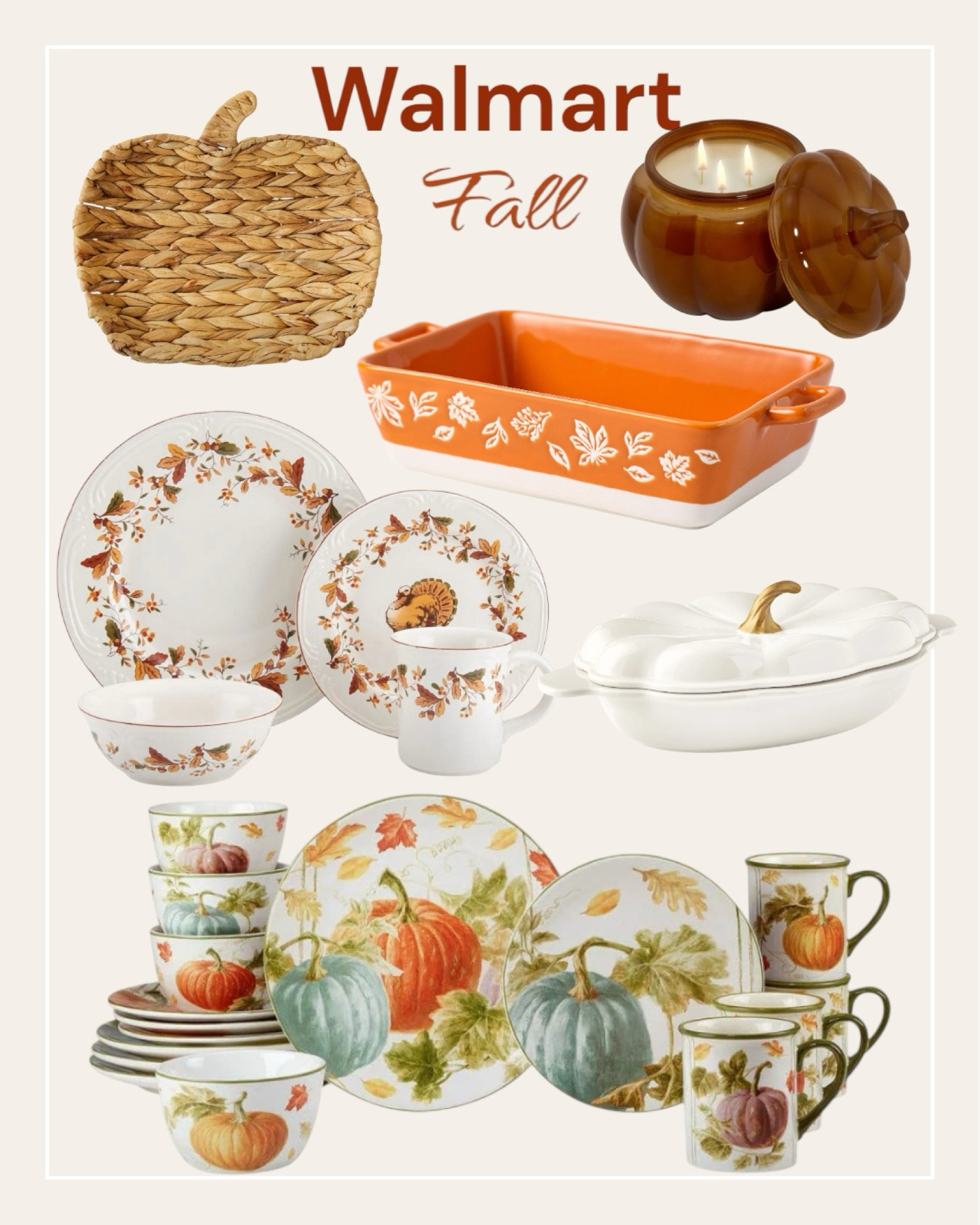 For decor and dishes
#Falldishes #Falldecor

#LTKSeasonal #LTKFallSale #LTKHome