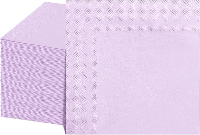 NatNarr 120 Pcs Cocktail Napkins Purple Napkins Disposable Lavender Beverage Dessert Napkin Lilac... | Amazon (US)