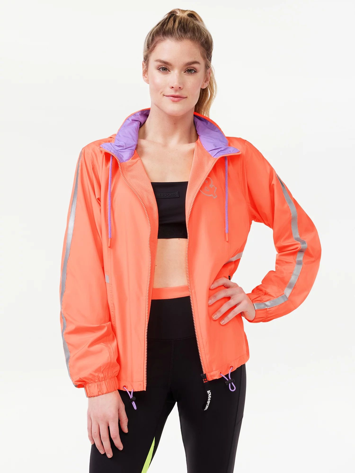 Love & Sports Women’s Track Jacket with Hood - Walmart.com | Walmart (US)
