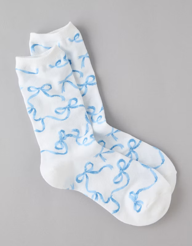 AE Bow Crew Socks | American Eagle Outfitters (US & CA)