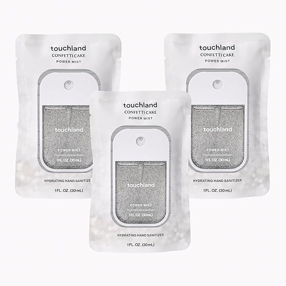Touchland Hydrating Hand Sanitizer Spray – Confetti Cake Trio Set, Dye Free – 3 x 1 FL OZ Tra... | Amazon (US)
