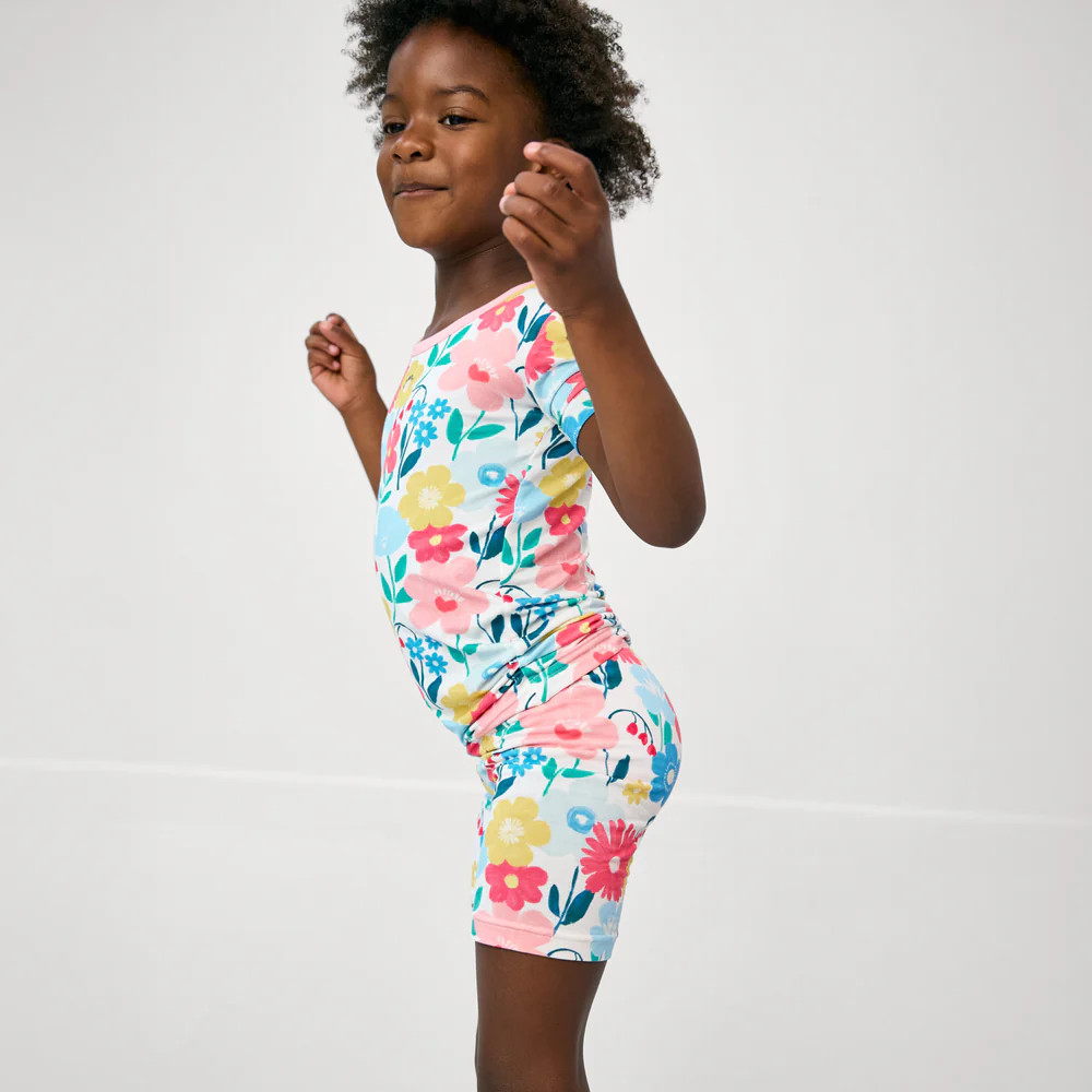 Midsummer Meadow Two-Piece Short Sleeve & Shorts Pajama Set | Little Sleepies