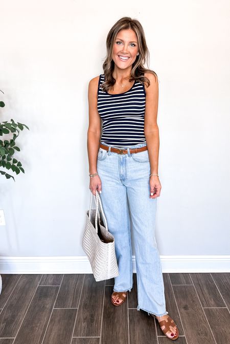 Spring capsule outfit - wearing a small in the top! It comes in a 2 pack under $15

#LTKitbag #LTKstyletip #LTKfindsunder50