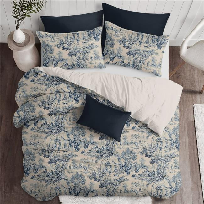 Maison Toile Duvet Cover & 1 Pillow Sham Set, Blue - Twin Size - 2 Piece - Walmart.com | Walmart (US)