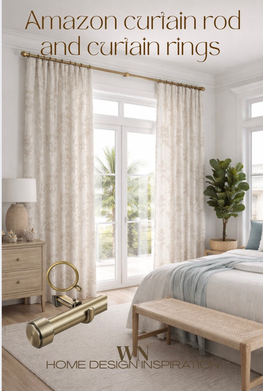 Curtain rod and curtain rings from Amazonn

#LTKmomlife #LTKHome #LTKstorytime