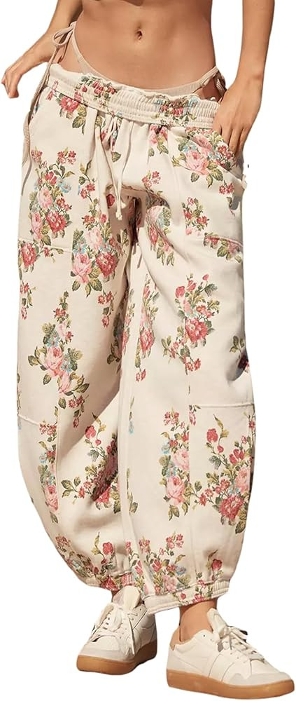 Leopard Pants Baggy Sweatpants Cheetah Print Barrel Pants Trousers | Amazon (US)