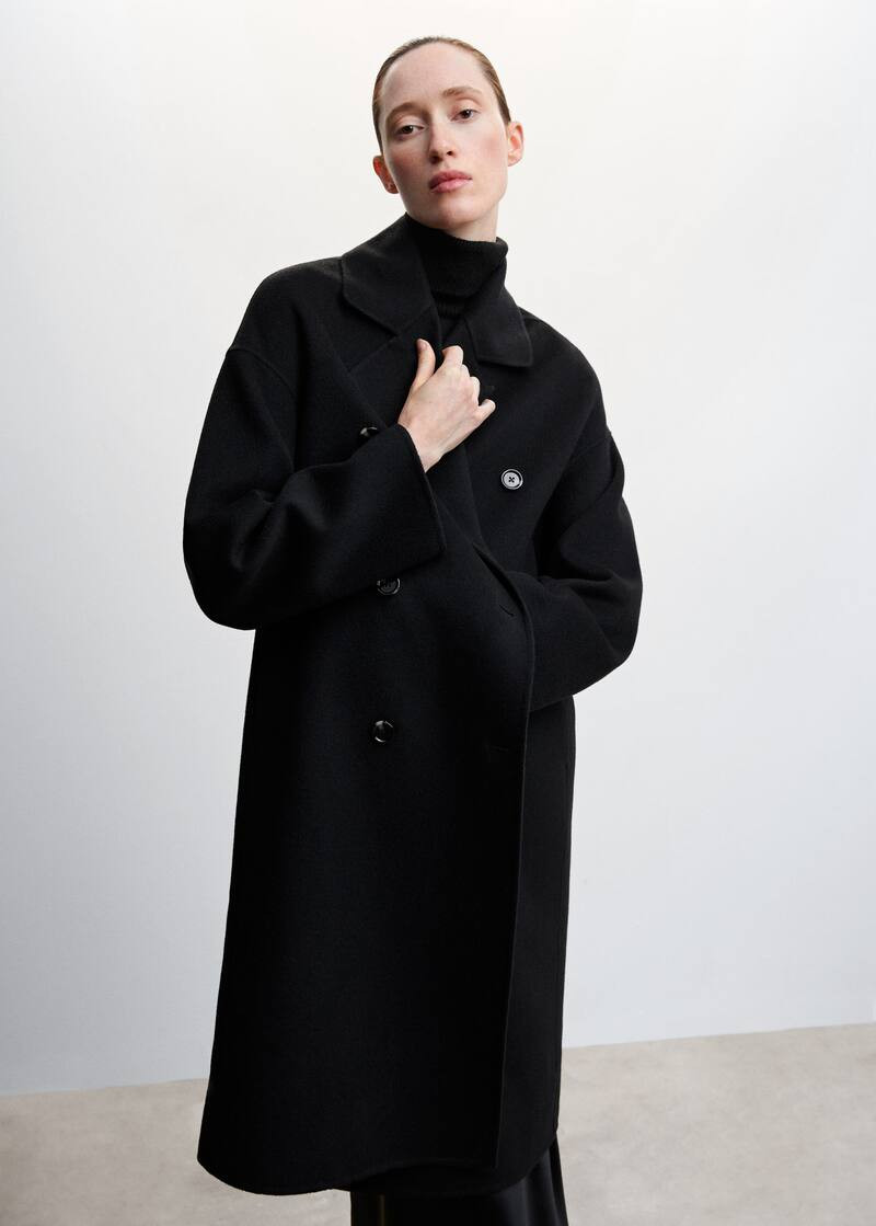 Handmade oversized wool coat | MANGO (US)