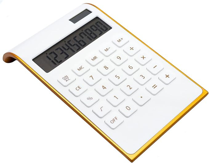 Calculator, 10 Digits Solar Battery Basic, Dual Powered Desktop Calculator, Tilted LCD Display, I... | Amazon (US)