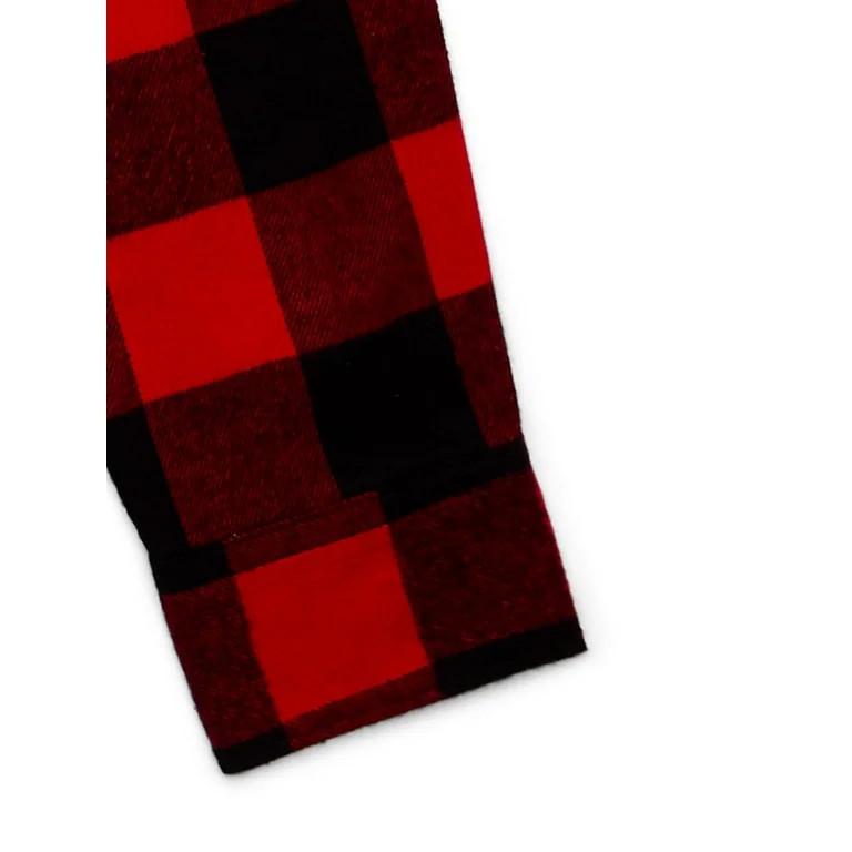 Wonder Nation Boys Flannel Shirt, 2-Pack, Sizes 4-18 & Husky | Walmart (US)