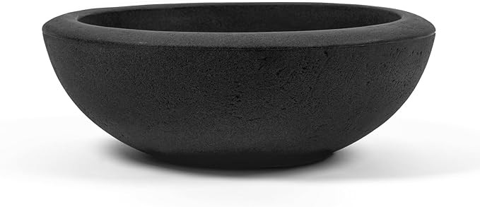 ARBORA 26" Santorini Bowl Polyresin Indoor and Outdoor Planter with Classic Black Finish - Durabl... | Amazon (US)