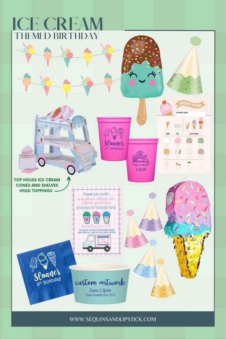 Ice cream themed party supplies that perfect for spring or summer birthday parties! 

#LTKkids #LTKSeasonal #LTKbaby