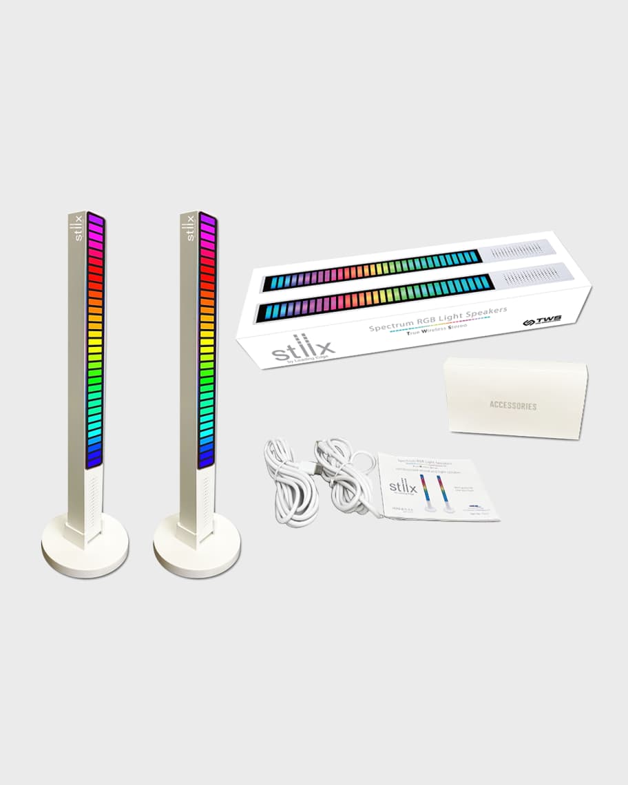 Stiix Spectrum RGB Light Wireless Stereo Speakers | Neiman Marcus