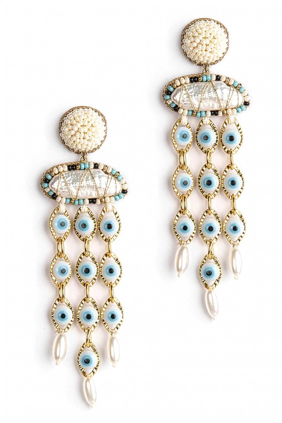 Helia Evil Eye Drop Earrings | Everything But Water
