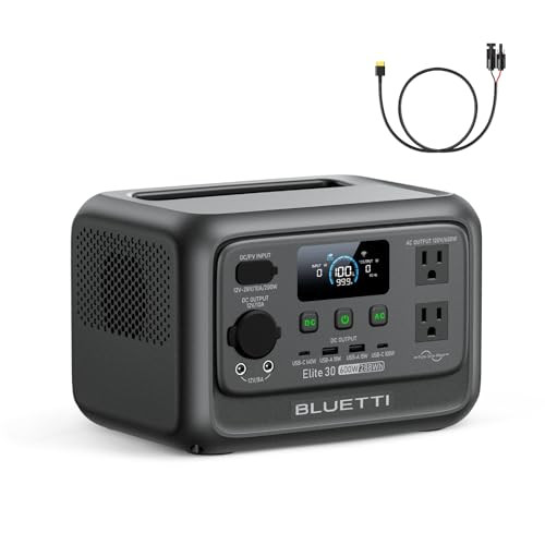 BLUETTI Elite 30 V2 Portable Power Station, 288Wh 600W LFP Solar Generator | Amazon (US)