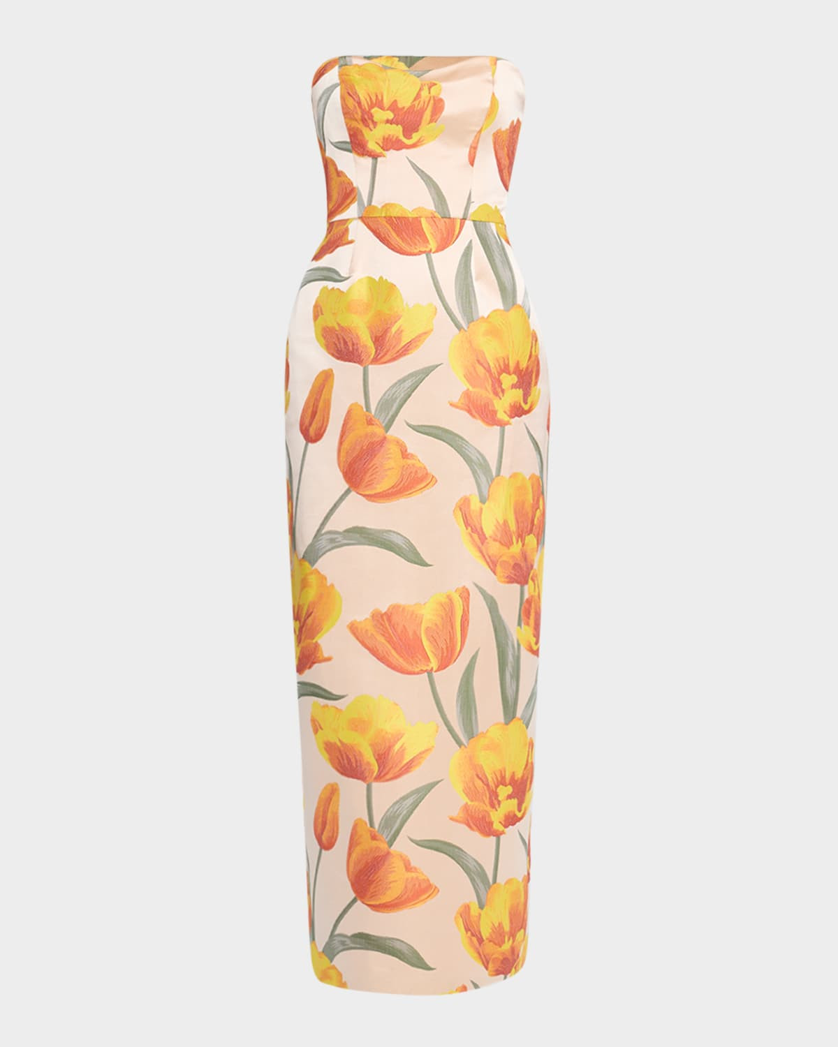 Orion Strapless Floral Jacquard Maxi Dress | Neiman Marcus