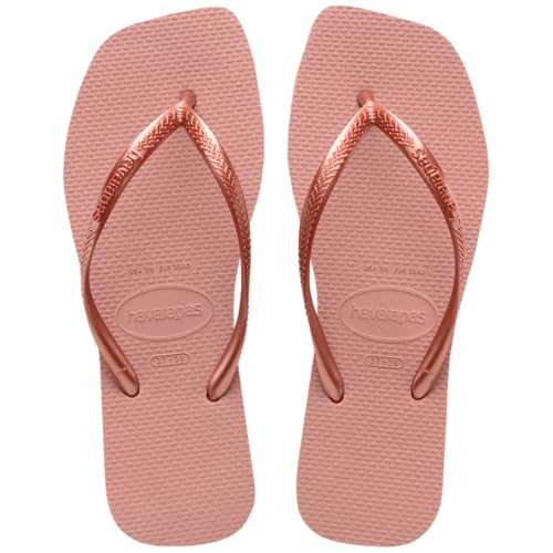Havaianas Slim Square Toe Sandals Women's Pink Toe Sandals Shoes, pink, 6 US (BRA 35/36) | Amazon (US)