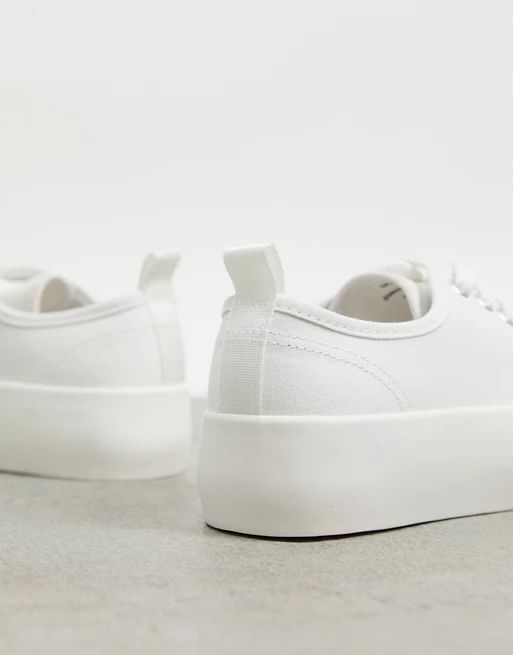ASOS DESIGN Dessy canvas sneakers in white | ASOS (Global)
