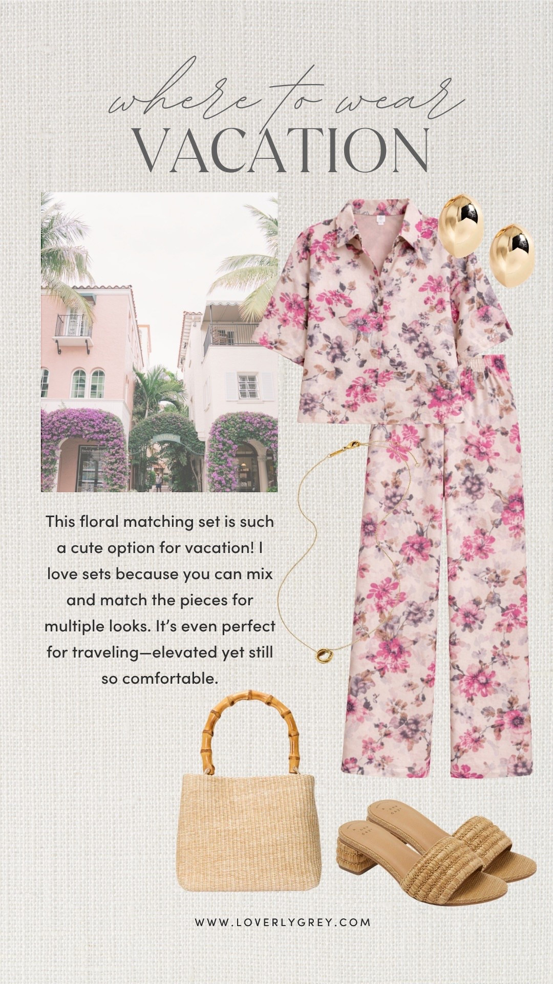 This floral matching set is part of my collection with Cleobella that just launched today! If you look up, Cleobella online, you will find my 4 piece collection! 

Loverly Grey, matching set, Cleobella, spring outfit, vacation looks 

#LTKSeasonal