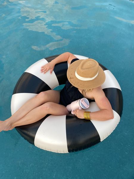 The cutest black and white striped pool
Float that’s only $10! Currently on sale BOGO 50% off and comes in many colors! 

Swim / swimsuit / sun hat / sunglasses / pool / summer / travel / summer must have 

#LTKSwim #LTKSeasonal #LTKHome