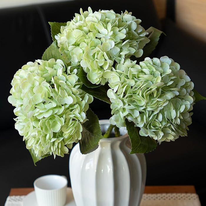 3PCS 22 inch Lifelike Artificial Hydrangea Large Flowers Artificial Flowers Dry Flowers Outdoor W... | Amazon (US)
