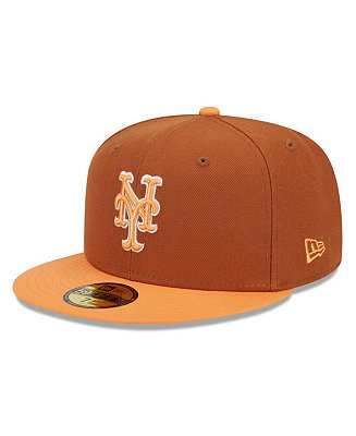 New Era Men's Brown/Orange New York Mets Spring Color Basic Two-Tone 59FIFTY Fitted Hat - Macy's | Macy's
