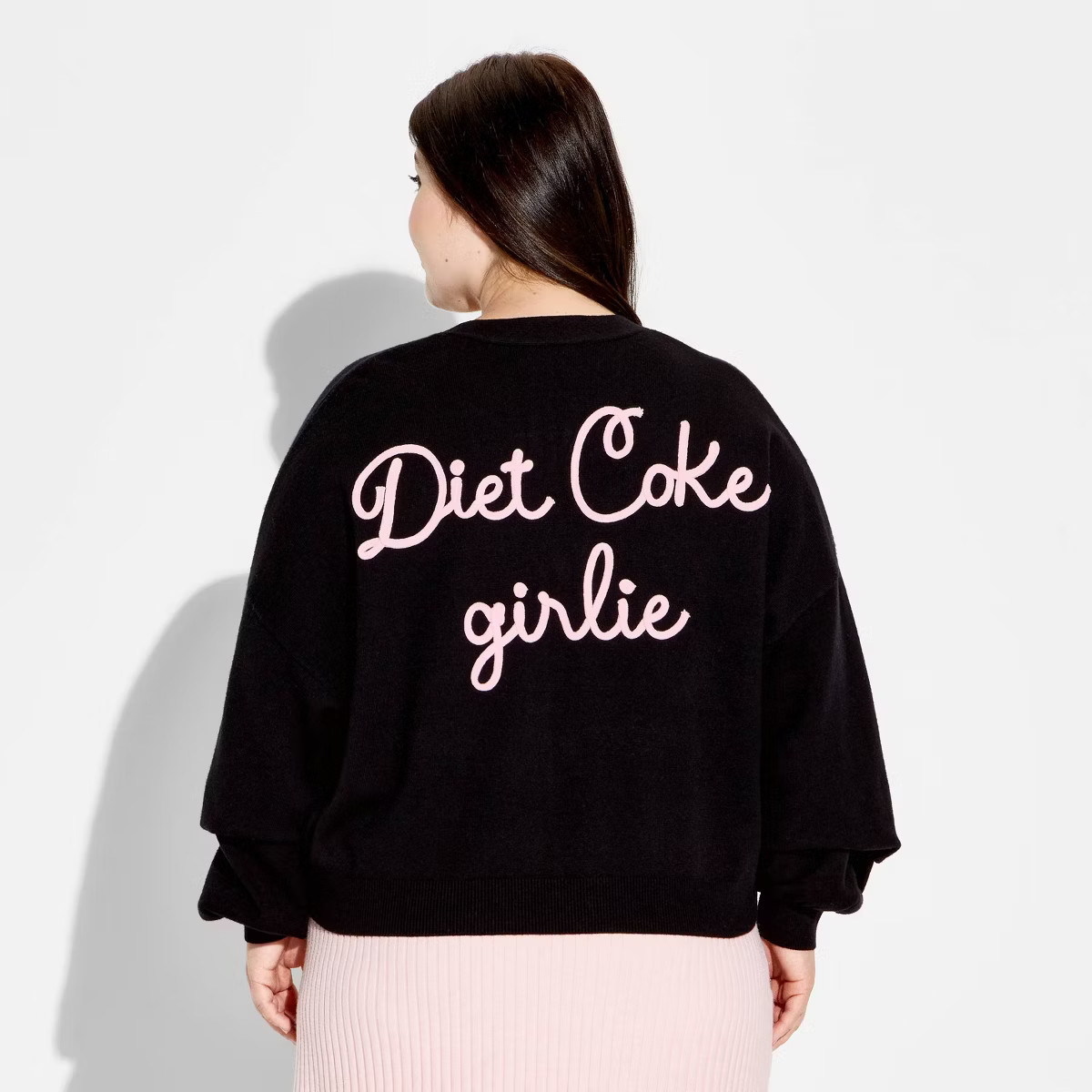 Women's Diet Coke Girlie Graphic Cardigan - Black | Target