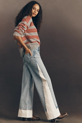 MOTHER Nacho Double Dip High-Rise Wide-Leg Jeans | Anthropologie (US)