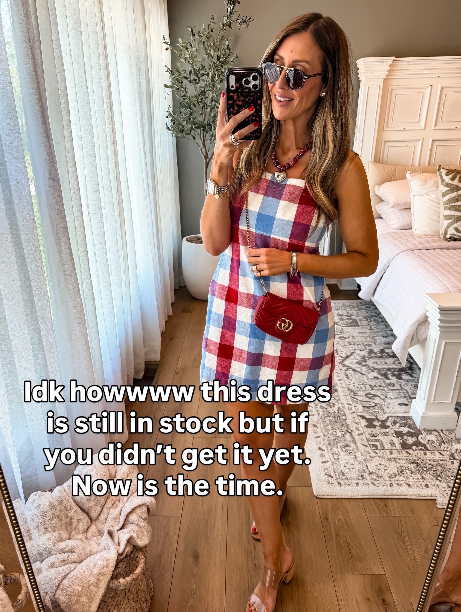 This red, white, and blue gingham dress is made for summer holidays, backyard barbecues, and every cute girls night on the calendar. The easy fit makes it one of those throw on and go pieces that still looks styled with sandals, sneakers, or a little crossbody bag. This is the kind of dress you’ll keep reaching for all season long.

gingham dress, red white and blue outfit, summer dress, Fourth of July outfit, patriotic style, casual dress outfit, vacation outfit, girls night outfit, summer style inspo, everyday dress, trendy summer fashion, themominstyle

#LTKootd #LTKTravel #LTKSeasonal