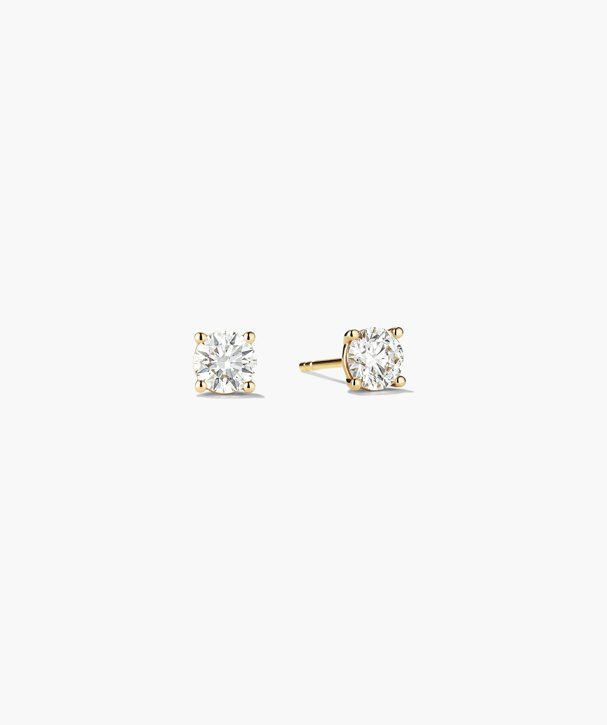 Lab Grown Diamond Round Studs 1 TCW | Mejuri Fine Crew